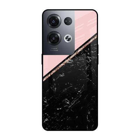 Marble Texture Pink Glossy Case For Oppo Reno8 Pro 5G