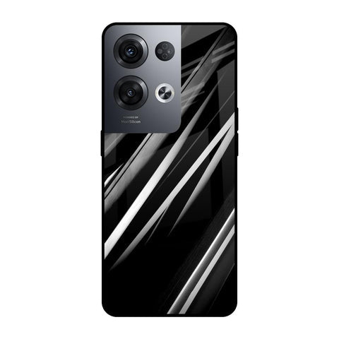 Black & Grey Gradient Glossy Case For Oppo Reno8 Pro 5G