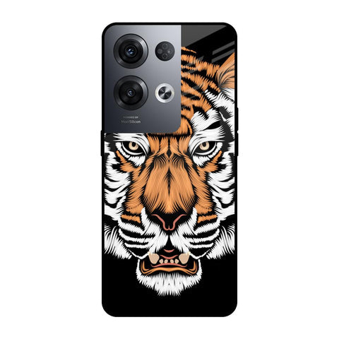 Angry Tiger Glossy Case For Oppo Reno8 Pro 5G