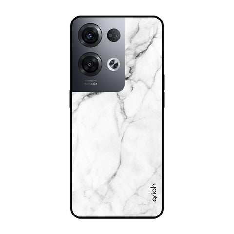 Modern White Marble Glossy case for Oppo Reno8 Pro 5G
