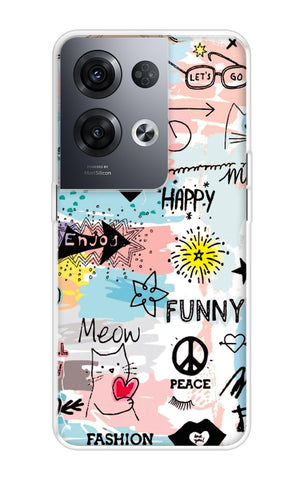 Happy Doodle Soft Cover for Oppo Reno8 Pro 5G