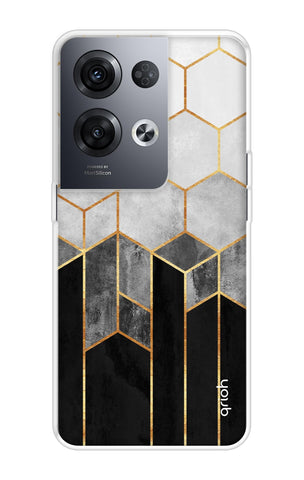 Hexagonal Pattern Soft Cover for Oppo Reno8 Pro 5G