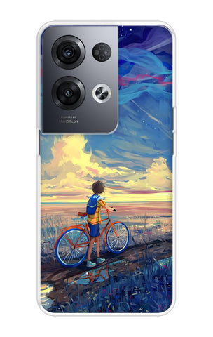 Riding Bicycle to Dreamland Soft Cover for Oppo Reno8 Pro 5G