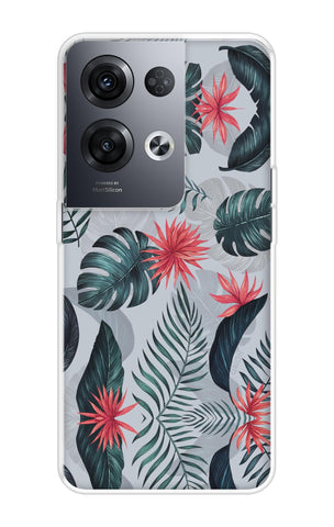 Retro Floral Leaf Soft Cover for Oppo Reno8 Pro 5G