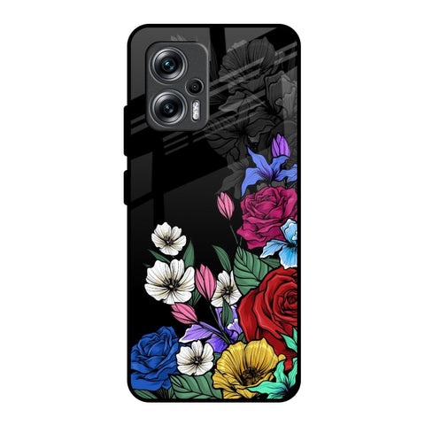 Rose Flower Bunch Art Glossy Case for Redmi K50i 5G