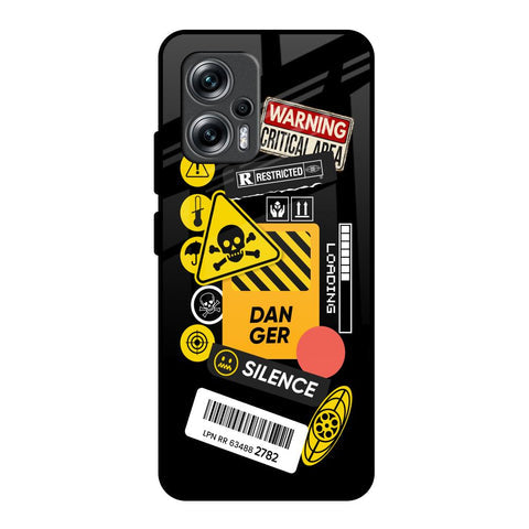 Danger Signs Glossy Case for Redmi K50i 5G