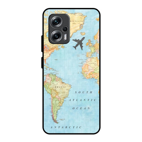 Travel Map Glossy Case for Redmi K50i 5G