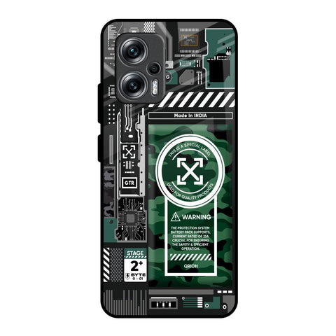 Green Camo Circuit Glossy Case for Redmi K50i 5G