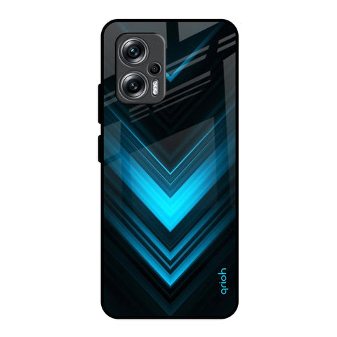 Vertical Blue Arrow Glossy Case For Redmi K50i 5G