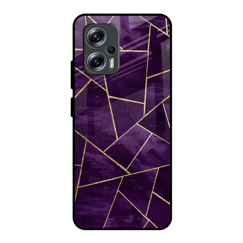 Geometric Purple Glossy Case For Redmi K50i 5G