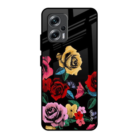 Floral Decorative Glossy Case For Redmi K50i 5G
