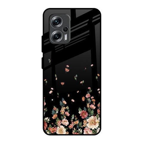 Floating Floral Print Glossy Case for Redmi K50i 5G