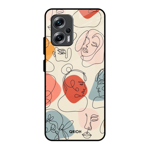 Abstract Faces Glossy Case for Redmi K50i 5G