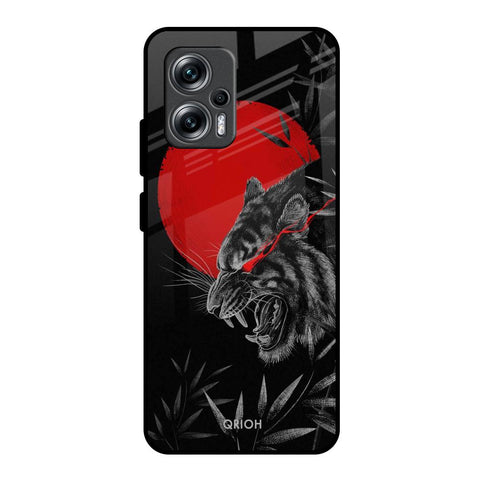 Red Moon Tiger Glossy Case for Redmi K50i 5G