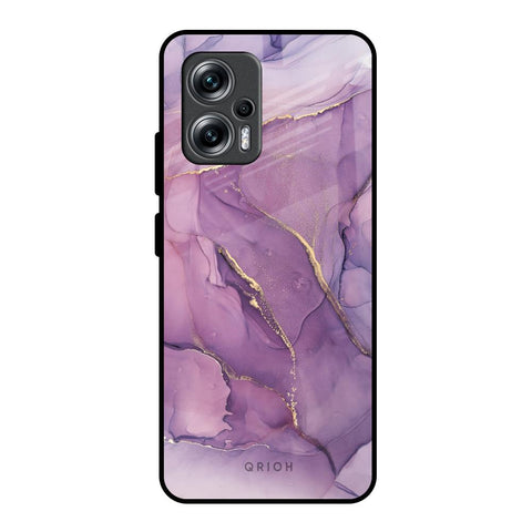 Purple Gold Marble Glossy Case for Redmi K50i 5G