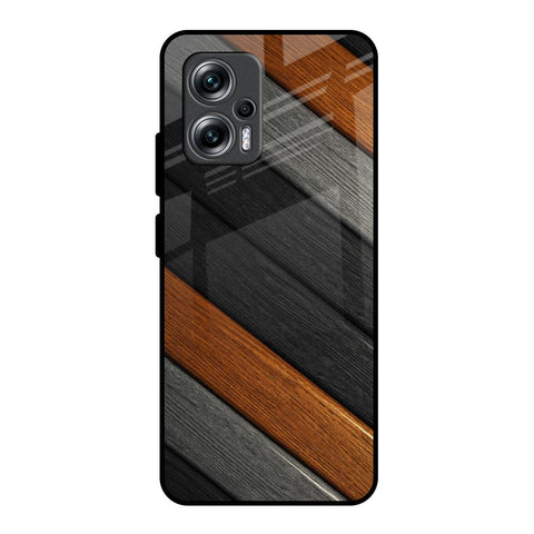 Tri Color Wood Glossy Case for Redmi K50i 5G