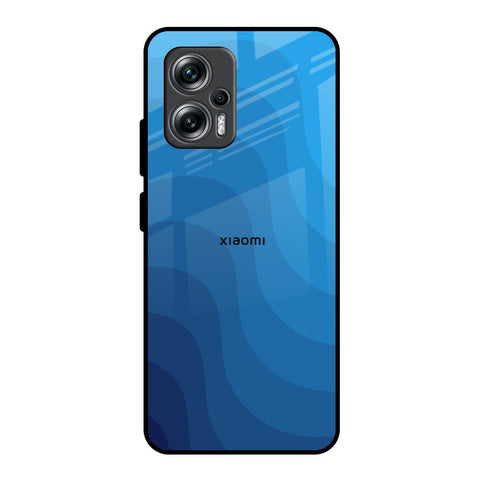Blue Wave Abstract Glossy Case for Redmi K50i 5G