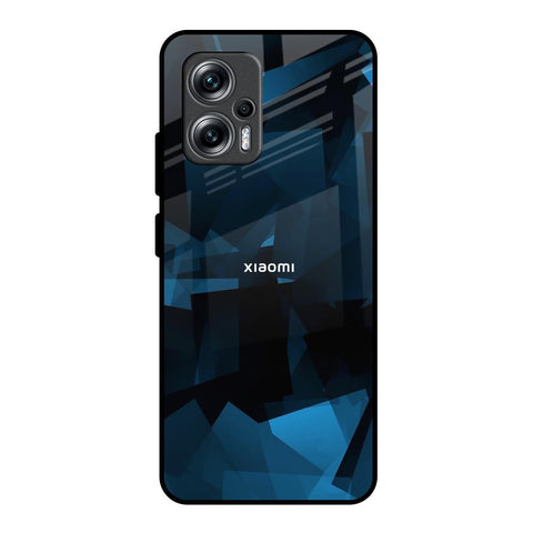 Polygonal Blue Box Glossy Case For Redmi K50i 5G