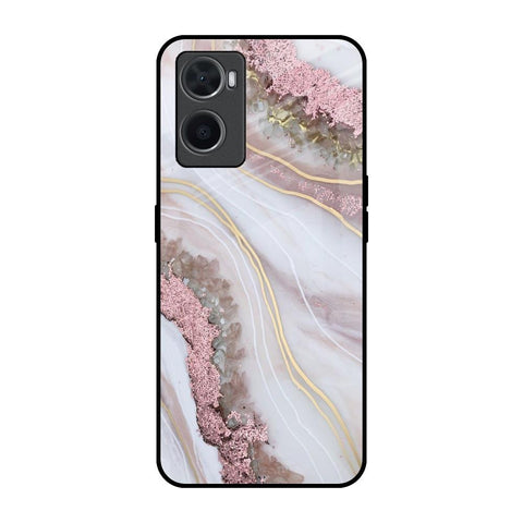 Pink & Gold Gllitter Marble Glossy Case for Oppo A36