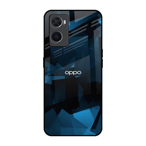 Polygonal Blue Box Glossy Case For Oppo A36