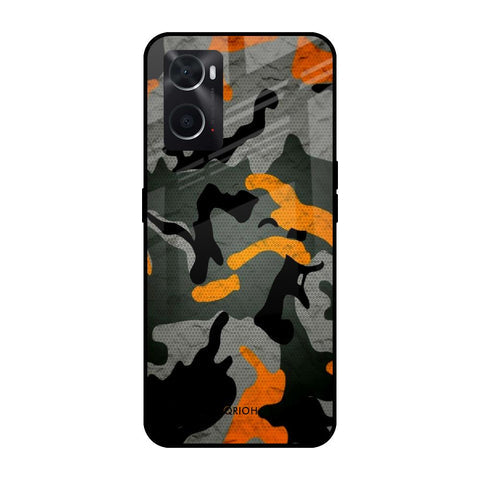 Camouflage Orange Glossy Case For Oppo A36