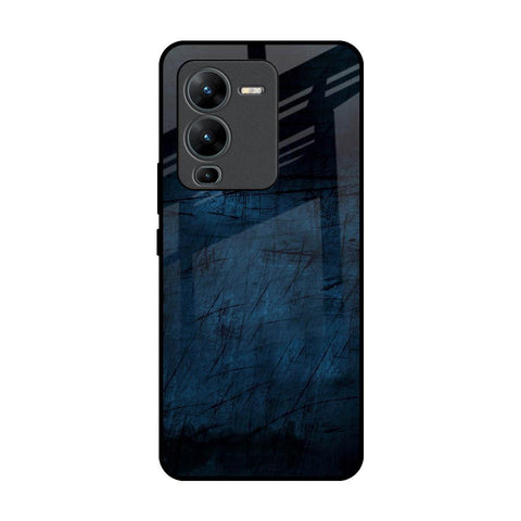 Dark Blue Grunge Glossy Case for Vivo V25 Pro