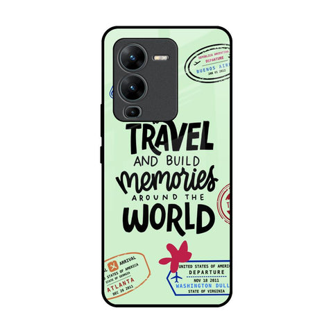 Travel Stamps Glossy Case for Vivo V25 Pro