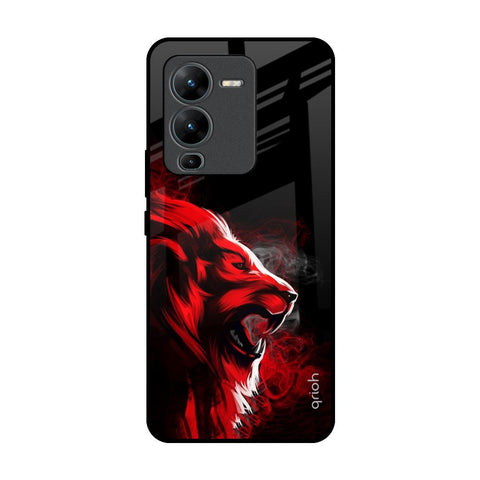 Red Angry Lion Glossy Case for Vivo V25 Pro