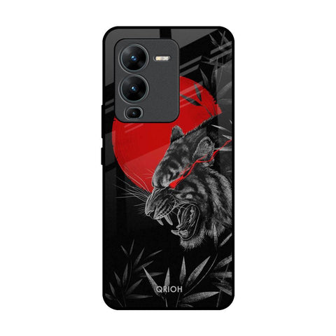 Red Moon Tiger Glossy Case for Vivo V25 Pro