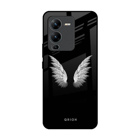 White Angel Wings Glossy Case for Vivo V25 Pro
