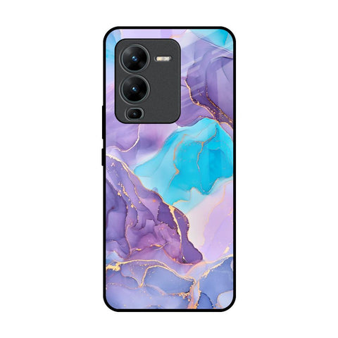 Alcohol ink Marble Glossy Case for Vivo V25 Pro