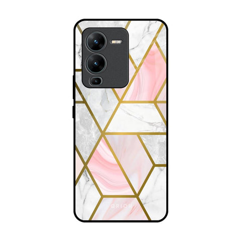 Geometrical Marble Glossy Case for Vivo V25 Pro