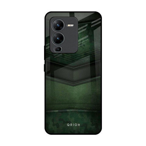 Green Leather Glossy Case for Vivo V25 Pro