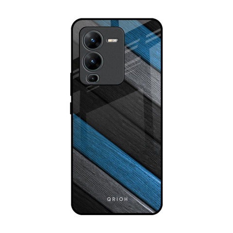 Multicolor Wooden Effect Glossy Case for Vivo V25 Pro