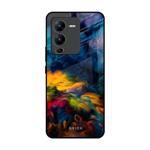 Multicolor Oil Painting Glossy Case for Vivo V25 Pro