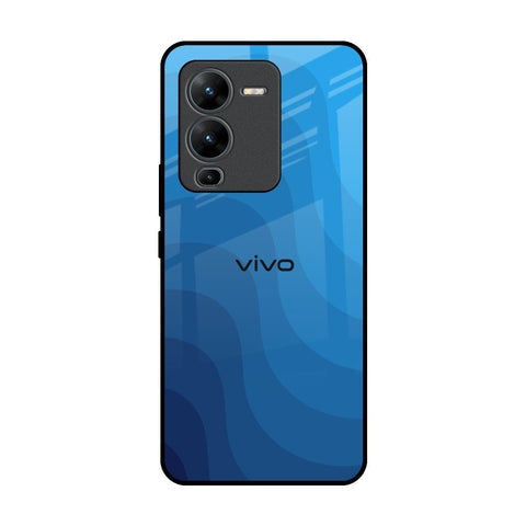 Blue Wave Abstract Glossy Case for Vivo V25 Pro