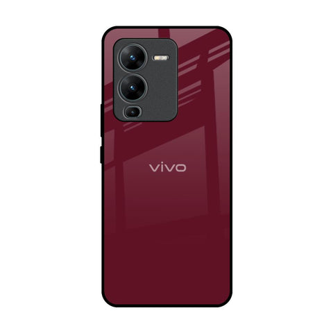 Classic Burgundy Glossy Case for Vivo V25 Pro