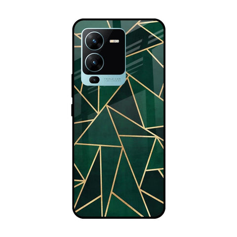 Abstract Green Glossy Case For Vivo V25 Pro