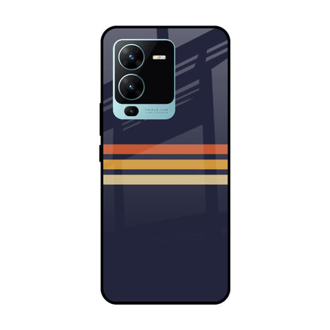 Tricolor Stripes Glossy Case For Vivo V25 Pro