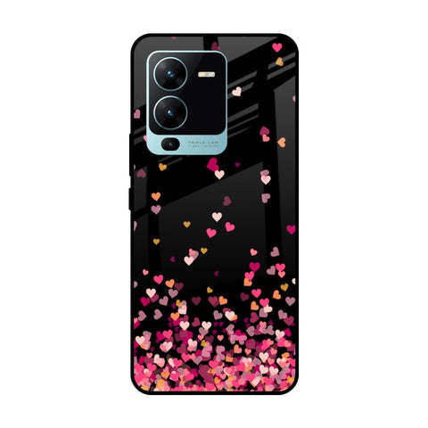 Heart Rain Fall Glossy Case For Vivo V25 Pro