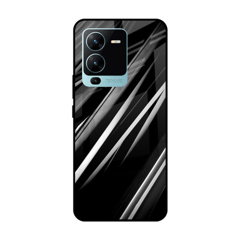 Black & Grey Gradient Glossy Case For Vivo V25 Pro