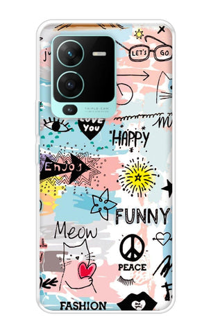 Happy Doodle Soft Cover for Vivo V25 Pro