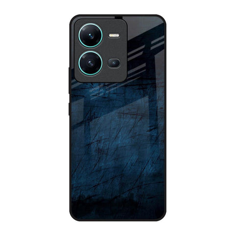Dark Blue Grunge Glossy Case for Vivo V25