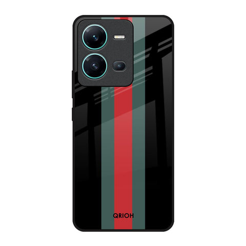 Vertical Stripes Glossy Case for Vivo V25