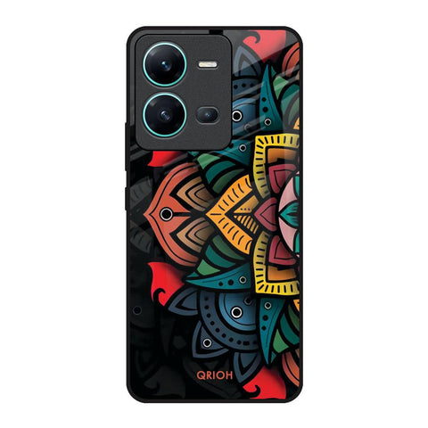 Retro Gorgeous Flower Glossy Case for Vivo V25