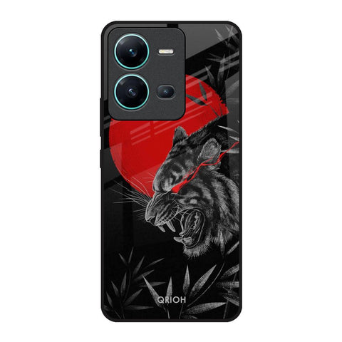 Red Moon Tiger Glossy Case for Vivo V25