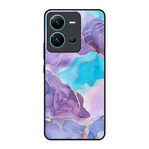 Alcohol ink Marble Glossy Case for Vivo V25