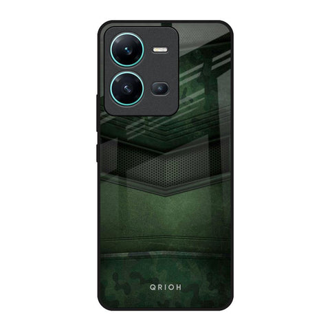 Green Leather Glossy Case for Vivo V25