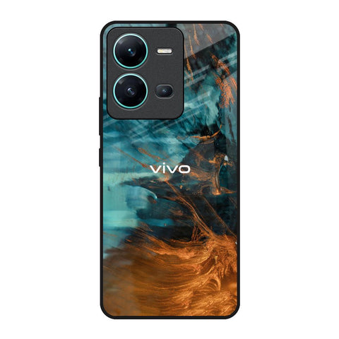 Golden Splash Glossy Case for Vivo V25