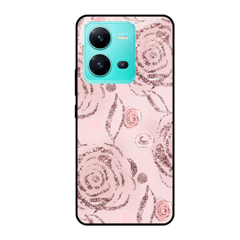 Shimmer Roses Glossy case for Vivo V25